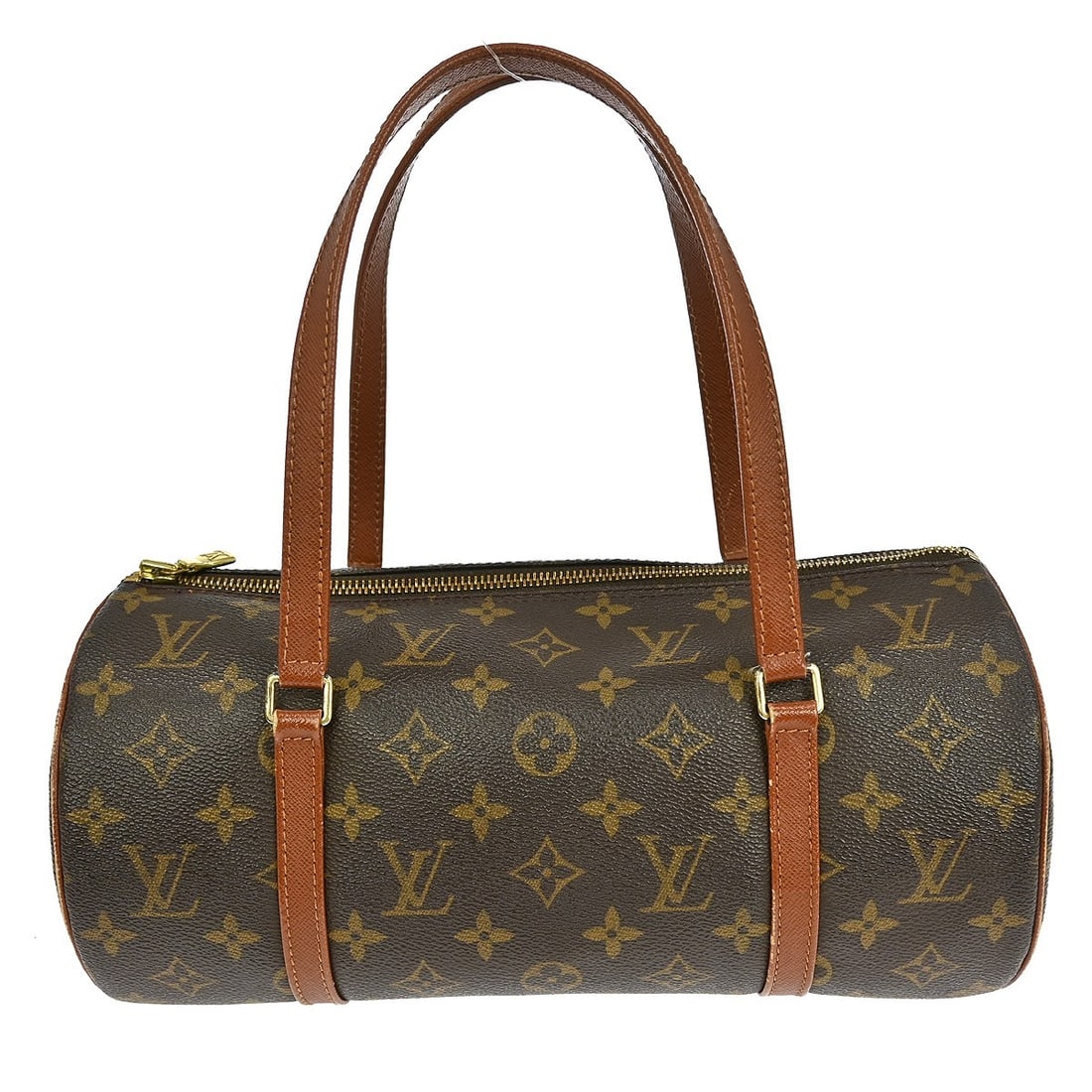 Louis Vuitton Papillon 30 Monogram Canvas Medium Brown Handbag: Louis Vuitton Papillon 30 Monogram Canvas Medium Brown Handbag This Louis Vuitton Papillon 30 handbag features the iconic monogram canvas exterior with brown leather double handles and a zip closure. 