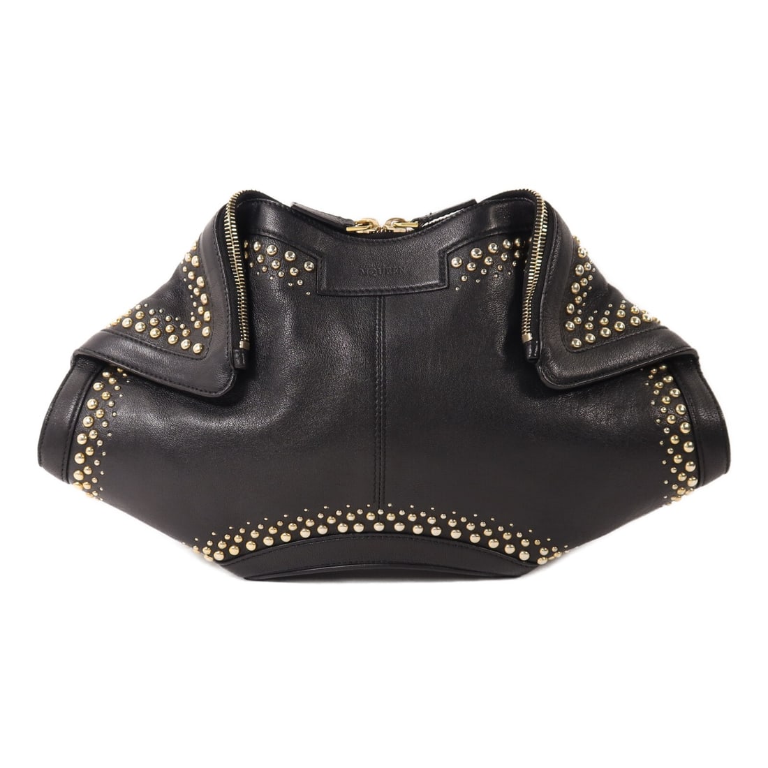 Black Calfskin De Manta Clutch Bag Alexander McQueen GHW (1 of 14)