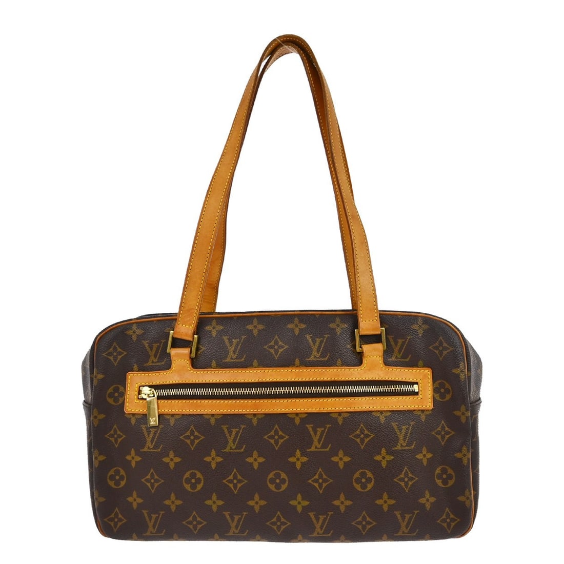 Louis Vuitton Monogram Canvas Cite GM Large Shoulder Bag M51181: Louis Vuitton Monogram Canvas Cite GM Large Shoulder Bag M51181 This Louis Vuitton Cite GM shoulder bag features the signature Monogram canvas leather in brown. Designed with double handles and a zip 