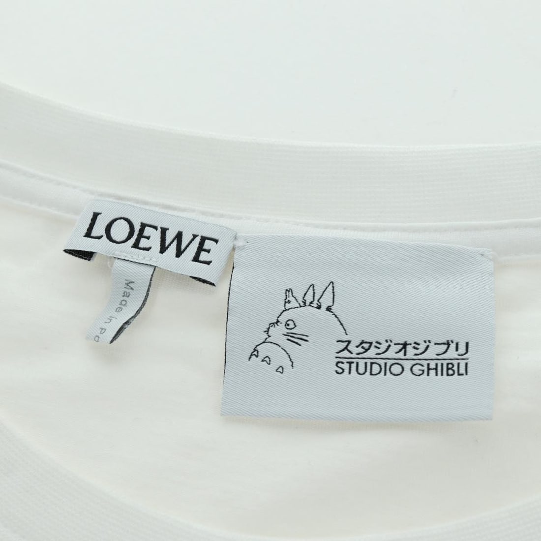 White Cotton Calcifer Graphic Tee LOEWE Studio Ghibli Howl's Moving Castle - 8