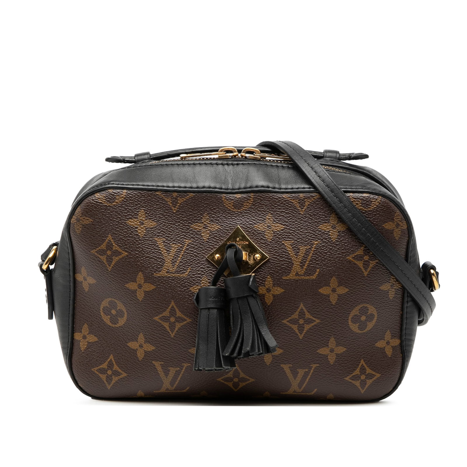 Louis Vuitton Saintonge Shoulder Bag Monogram Canvas with Leather Trim: Louis Vuitton Saintonge Shoulder Bag Monogram Canvas with Leather Trim The Louis Vuitton Monogram Saintonge is crafted from the signature monogram canvas with leather trim. It features a flat leather 