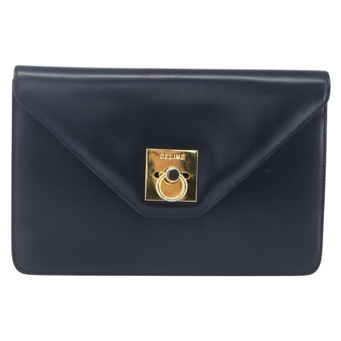 Navy Leather Celine Clutch Bag for Women Made in Italy: Navy Leather Celine Clutch Bag for Women Made in Italy This pre-owned Celine clutch bag is crafted from navy leather and features a sleek, minimalist design for a sophisticated look. Designed for wome