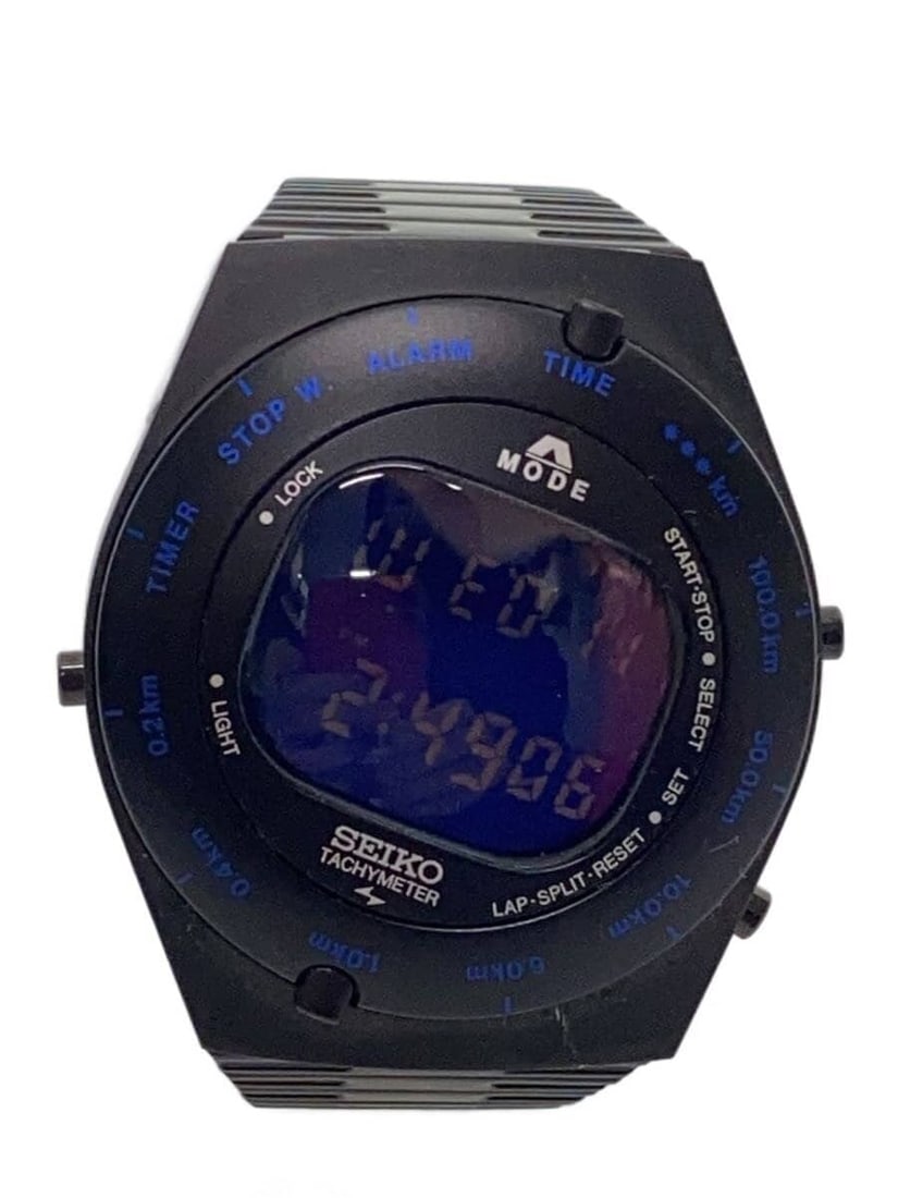 Seiko Giugiaro Design A825-00F0 Black Quartz Men's Wristwatch: Seiko Giugiaro Design A825-00F0 Black Quartz Men's Wristwatch This is a Seiko Giugiaro Design Limited Edition Quartz A825-00F0 men's wristwatch. The watch features a black case and band, reflecting a 
