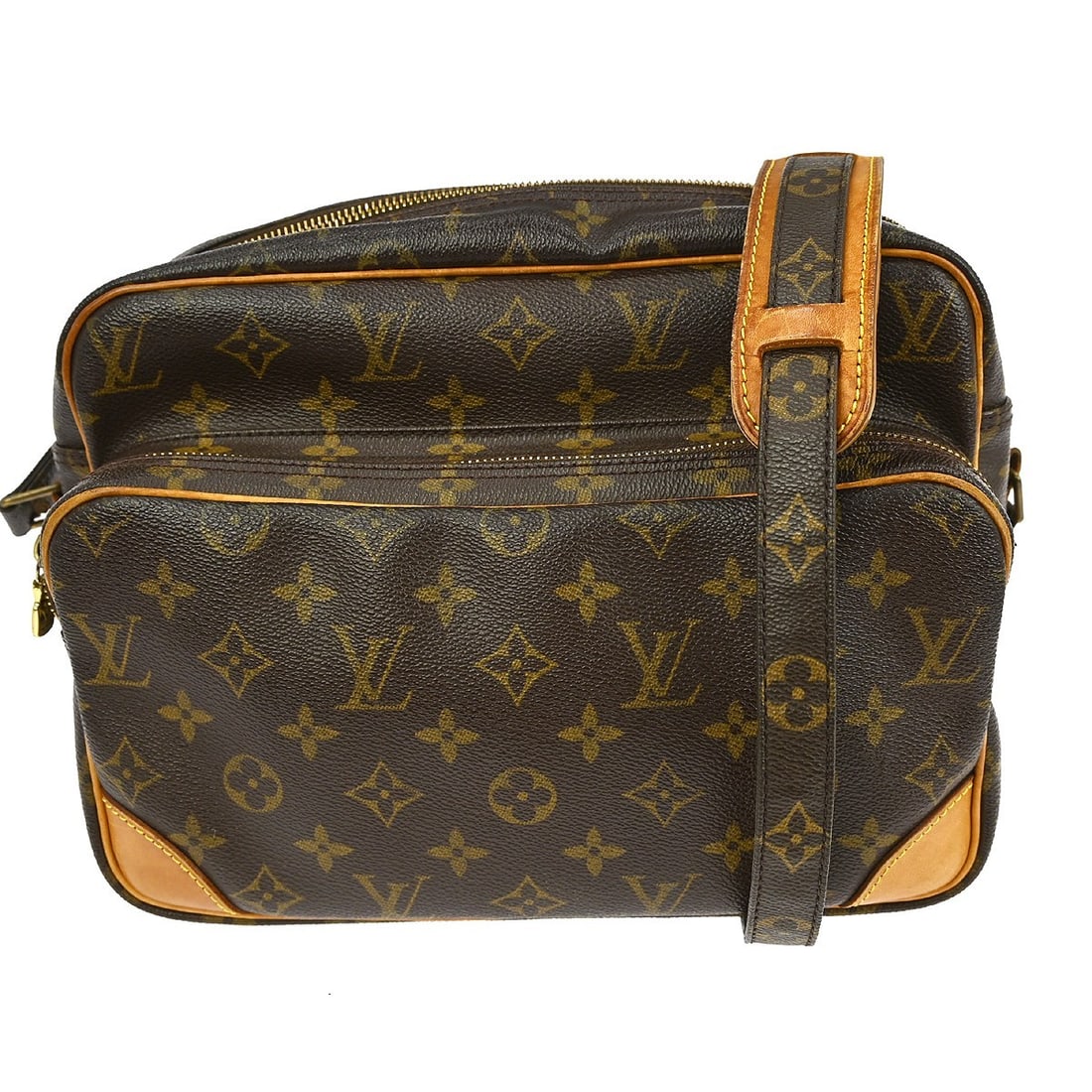 Louis Vuitton Nile Monogram Canvas Crossbody Bag with Adjustable Strap: Louis Vuitton Nile Monogram Canvas Crossbody Bag with Adjustable Strap This Louis Vuitton Monogram Nile Messenger Shoulder Bag features the iconic monogram canvas leather exterior and is designed with