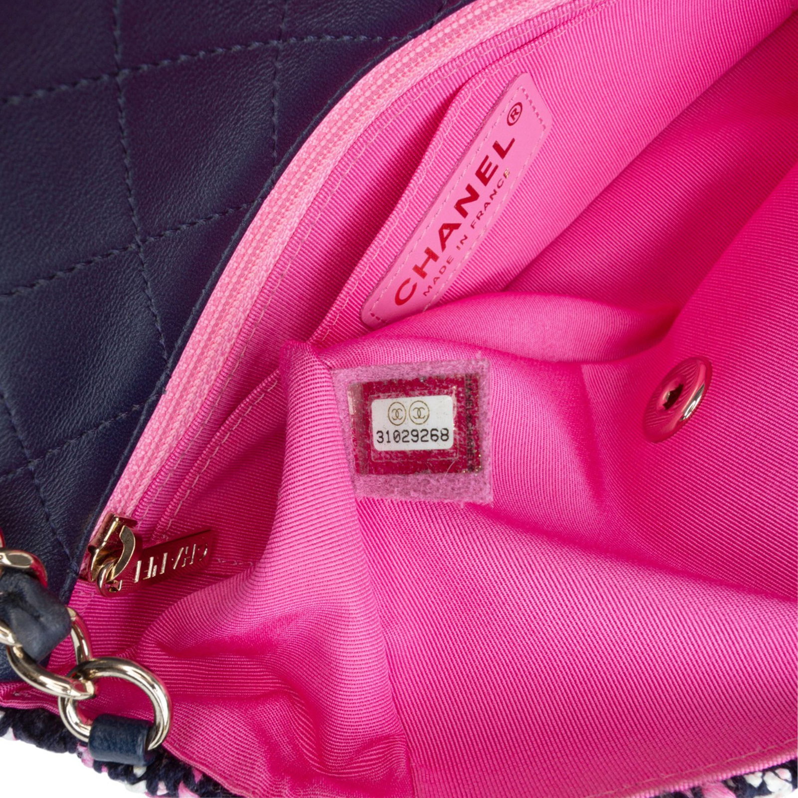 Chanel Multicolor Stitched Cotton Mini Rectangular Single Flap Shoulder Bag - 6