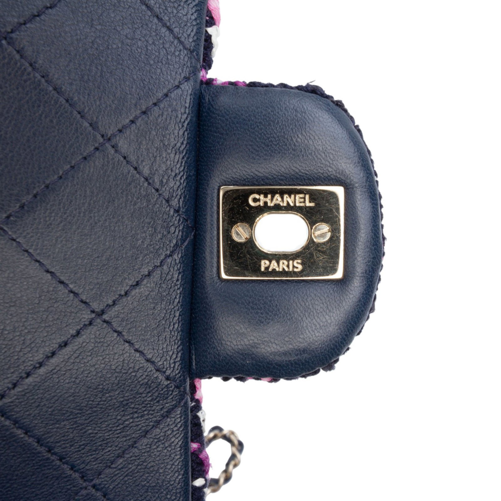 Chanel Multicolor Stitched Cotton Mini Rectangular Single Flap Shoulder Bag - 7