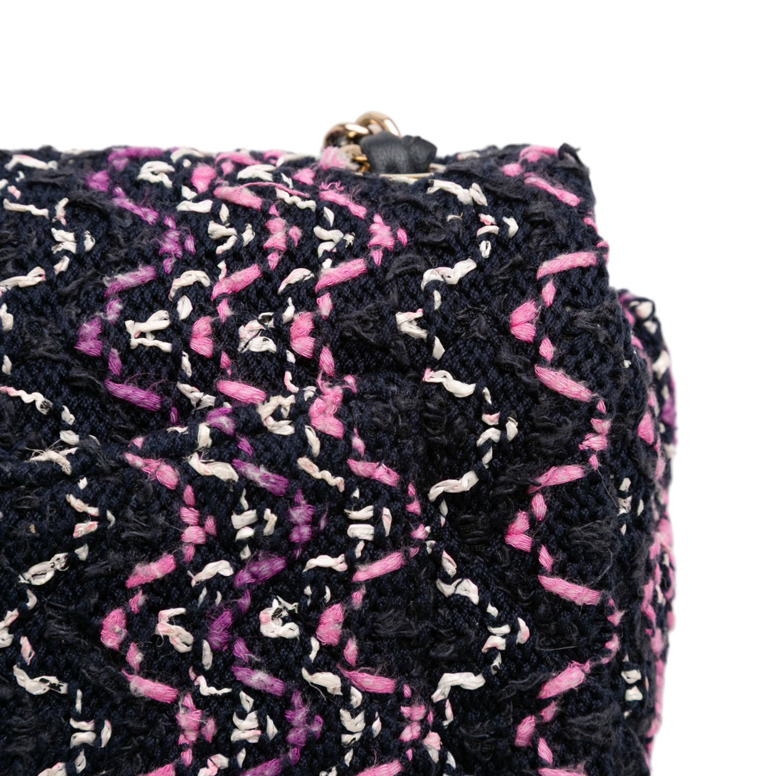 Chanel Multicolor Stitched Cotton Mini Rectangular Single Flap Shoulder Bag - 8