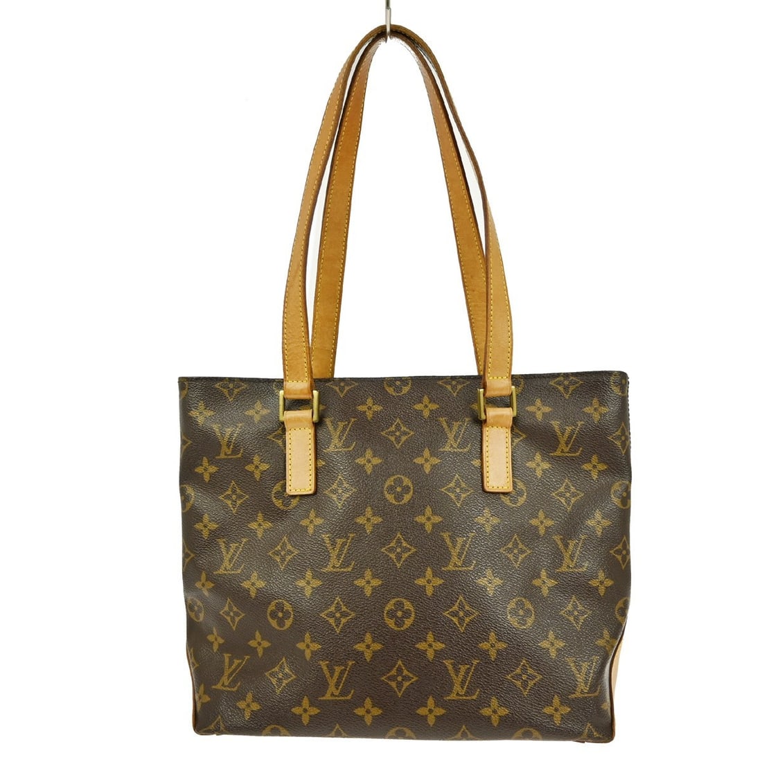 Louis Vuitton Cabas Piano Monogram Canvas Tote Bag M51148 Brown: Louis Vuitton Cabas Piano Monogram Canvas Tote Bag M51148 Brown This Louis Vuitton Cabas Piano tote bag features the iconic monogram canvas leather exterior with double beige handles and a zip closure