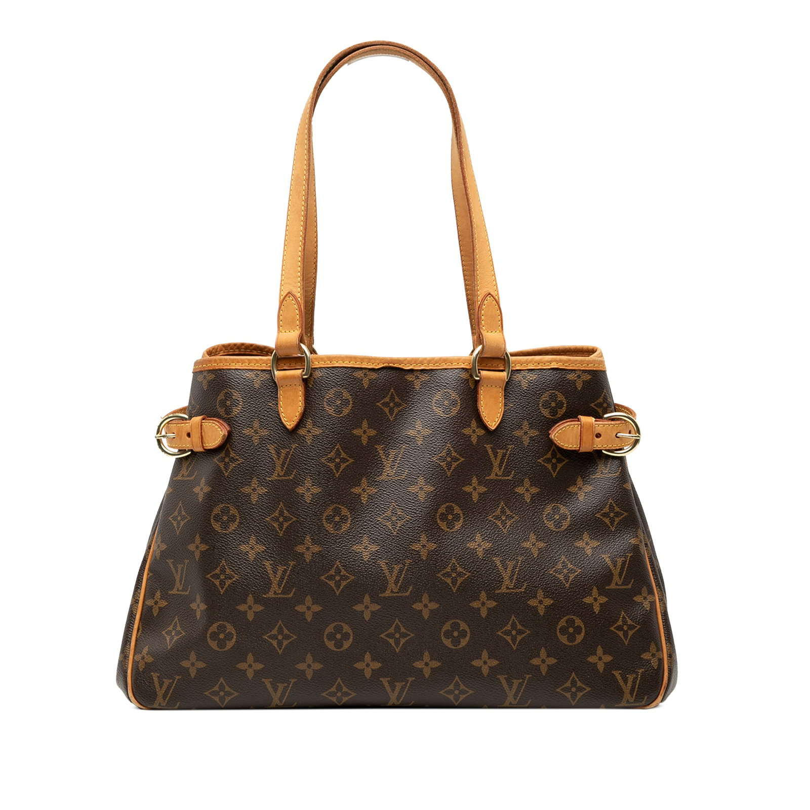 Louis Vuitton Batignolles Horizontal Monogram Canvas Shoulder Bag Brown: Louis Vuitton Batignolles Horizontal Monogram Canvas Shoulder Bag Brown The Louis Vuitton Monogram Batignolles Horizontal features a classic monogram canvas body with vachetta leather trim and flat va