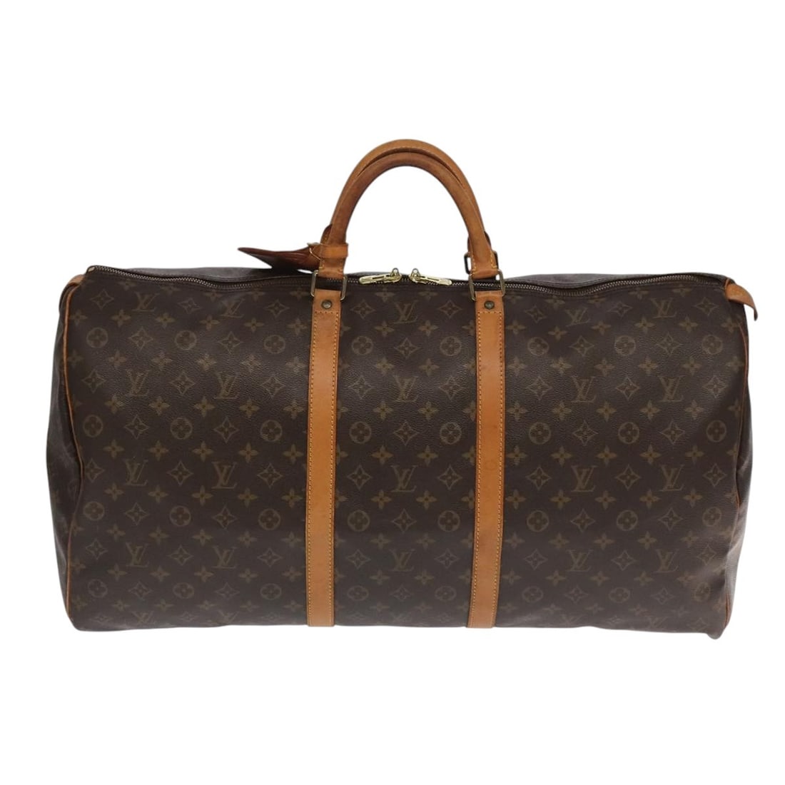 Louis Vuitton Keepall Monogram Canvas Travel Bag 60cm Unisex: Louis Vuitton Keepall Monogram Canvas Travel Bag 60cm Unisex This Louis Vuitton Keepall Bag features the iconic Monogram Canvas design in brown and is suitable for unisex use. Made in France, this spa