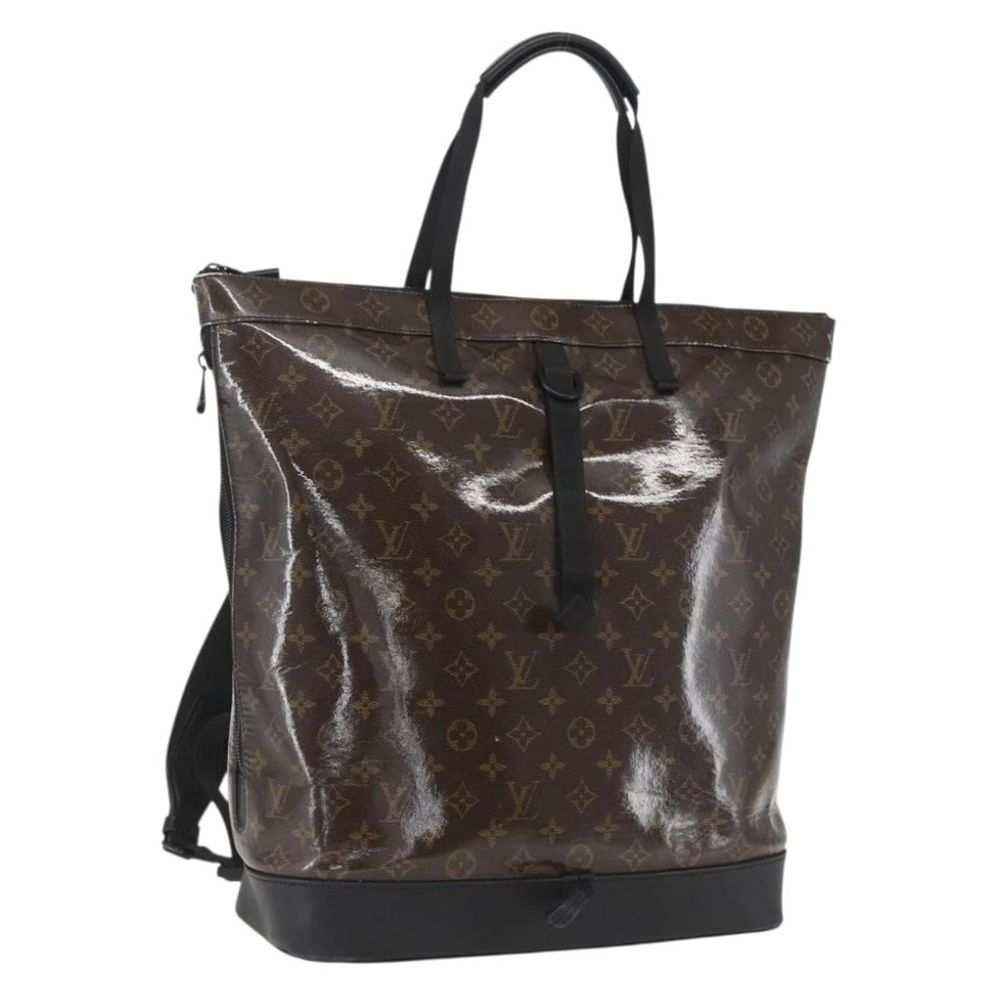 LOUIS VUITTON Monogram Eclipse Zipped Backpack M43900 Italy: LOUIS VUITTON Monogram Eclipse Zipped Backpack M43900 Italy Introducing the Louis Vuitton Monogram Eclipse Glaze Zipped Tote Backpack, a stylish and functional accessory crafted from premium Monogram 