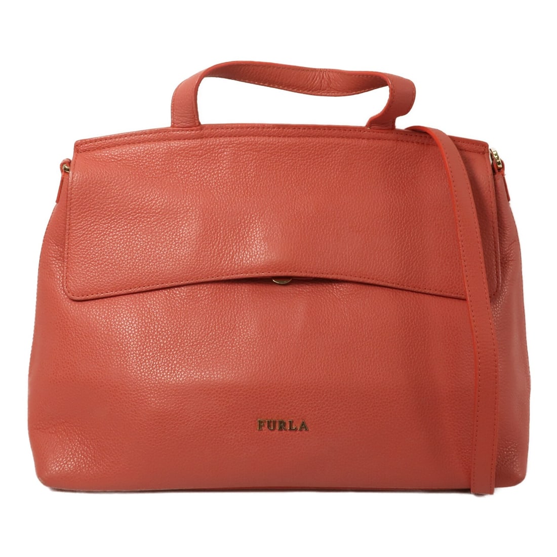 Furla Pink Calfskin 2 Way Shoulder Bag GHW: Furla Pink Calfskin 2 Way Shoulder Bag GHW This Furla 2-way shoulder bag is crafted from pink calfskin leather, offering versatility and style. The bag features a spacious interior and a practical des