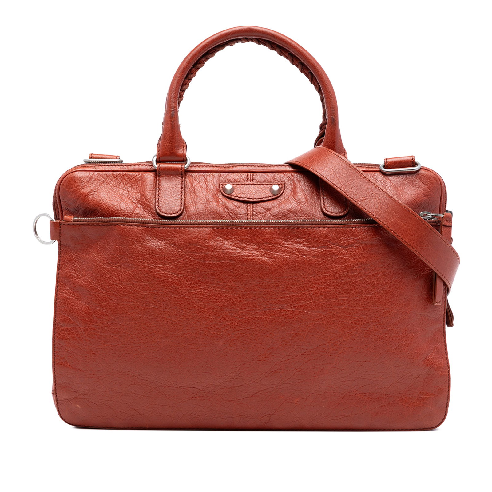 Red Balenciaga Motocross Giant 12 Lambskin Leather Business Bag (1 of 7)