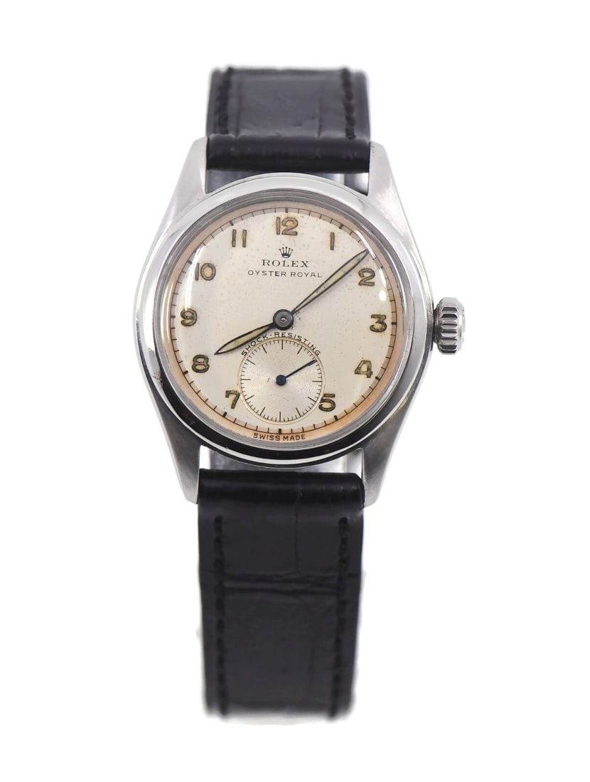 Rolex Oyster Perpetual 6144 Stainless Steel Leather Watch 31mm 100% Authentic: Rolex Oyster Perpetual 6144 Stainless Steel Leather Watch 31mm 100% Authentic Introducing the exquisite Rolex Oyster Perpetual Stainless Steel Watch, model 6144. This elegant wristwatch features a mec