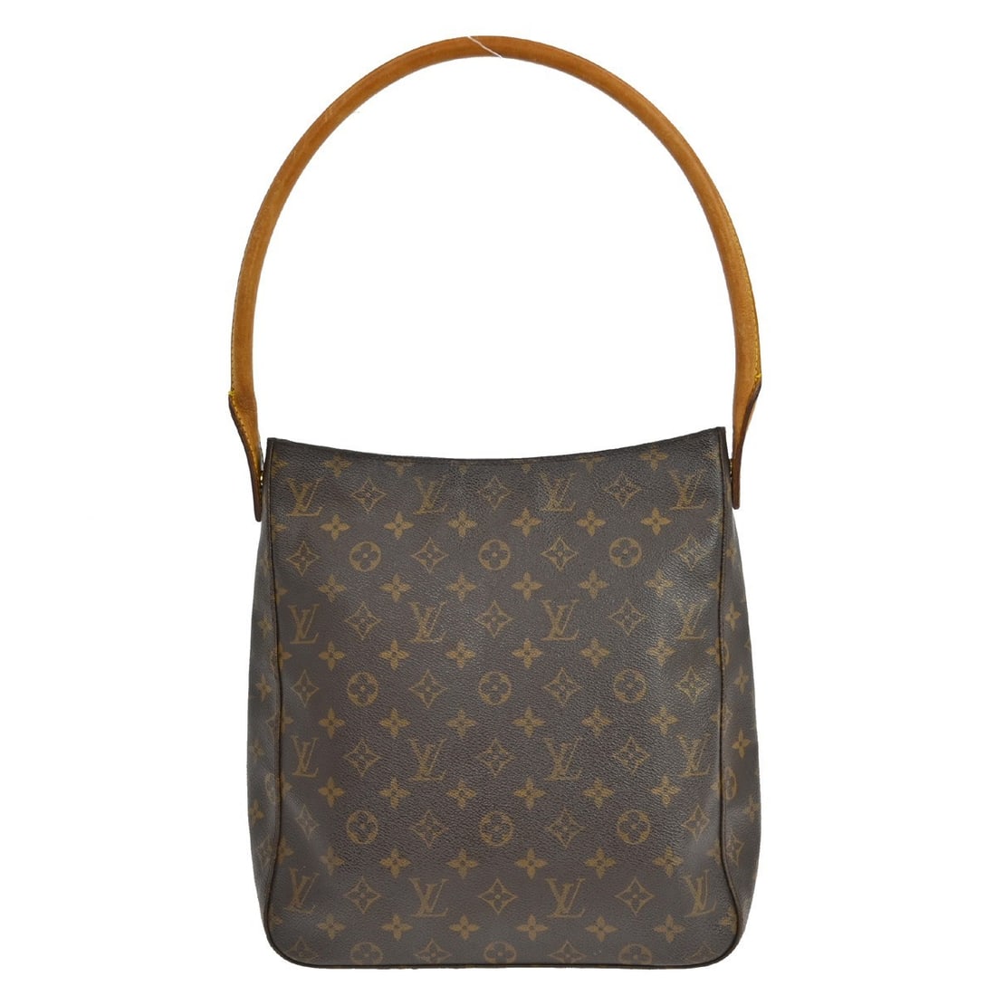 Louis Vuitton Looping GM Monogram Brown Leather Shoulder Bag: Louis Vuitton Looping GM Monogram Brown Leather Shoulder Bag This Louis Vuitton Looping GM shoulder bag features the iconic Monogram pattern and is crafted from brown leather with beige leather handle