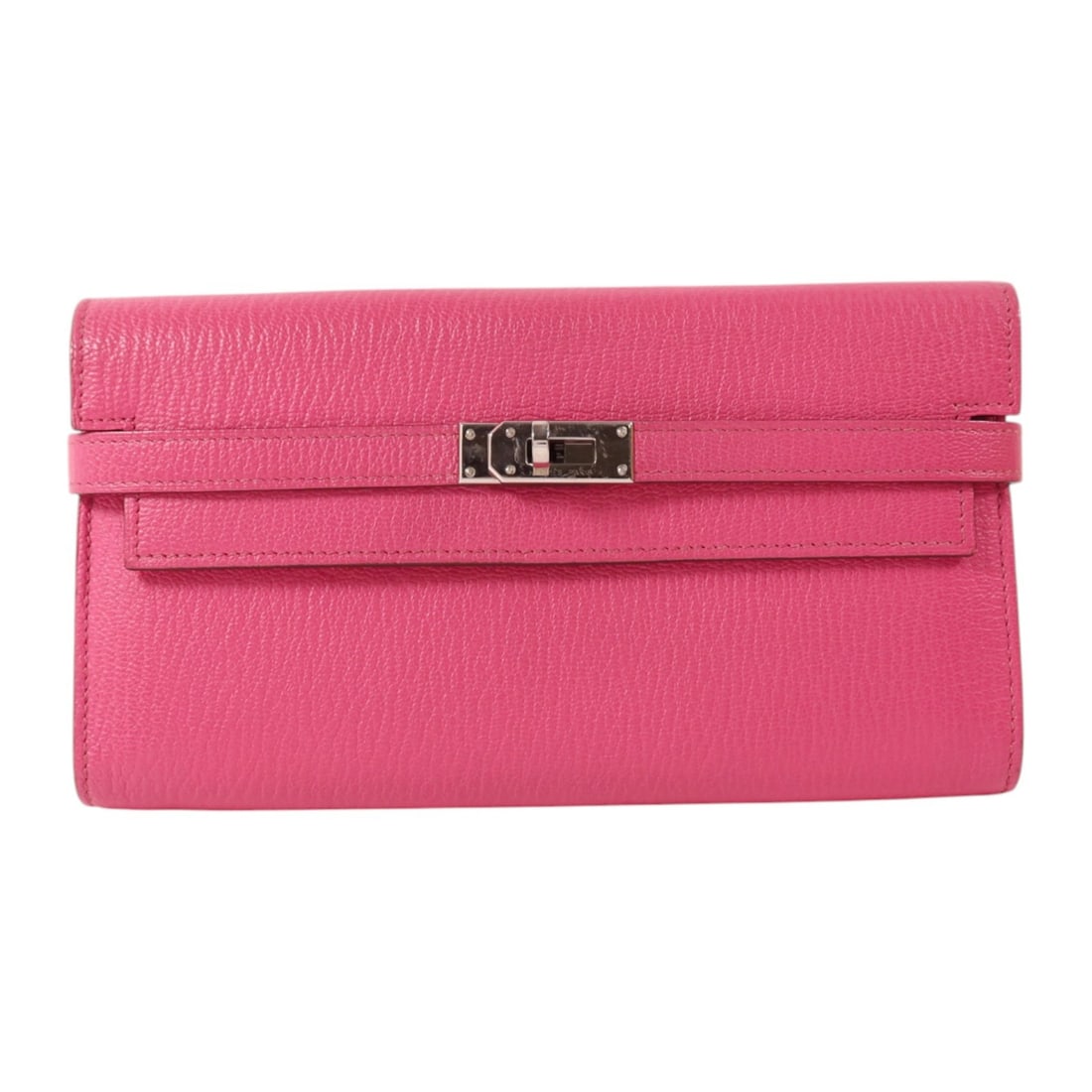 Hermes Kelly long bifold wallet in Rose Mexico goatskin PHW (1 of 18)