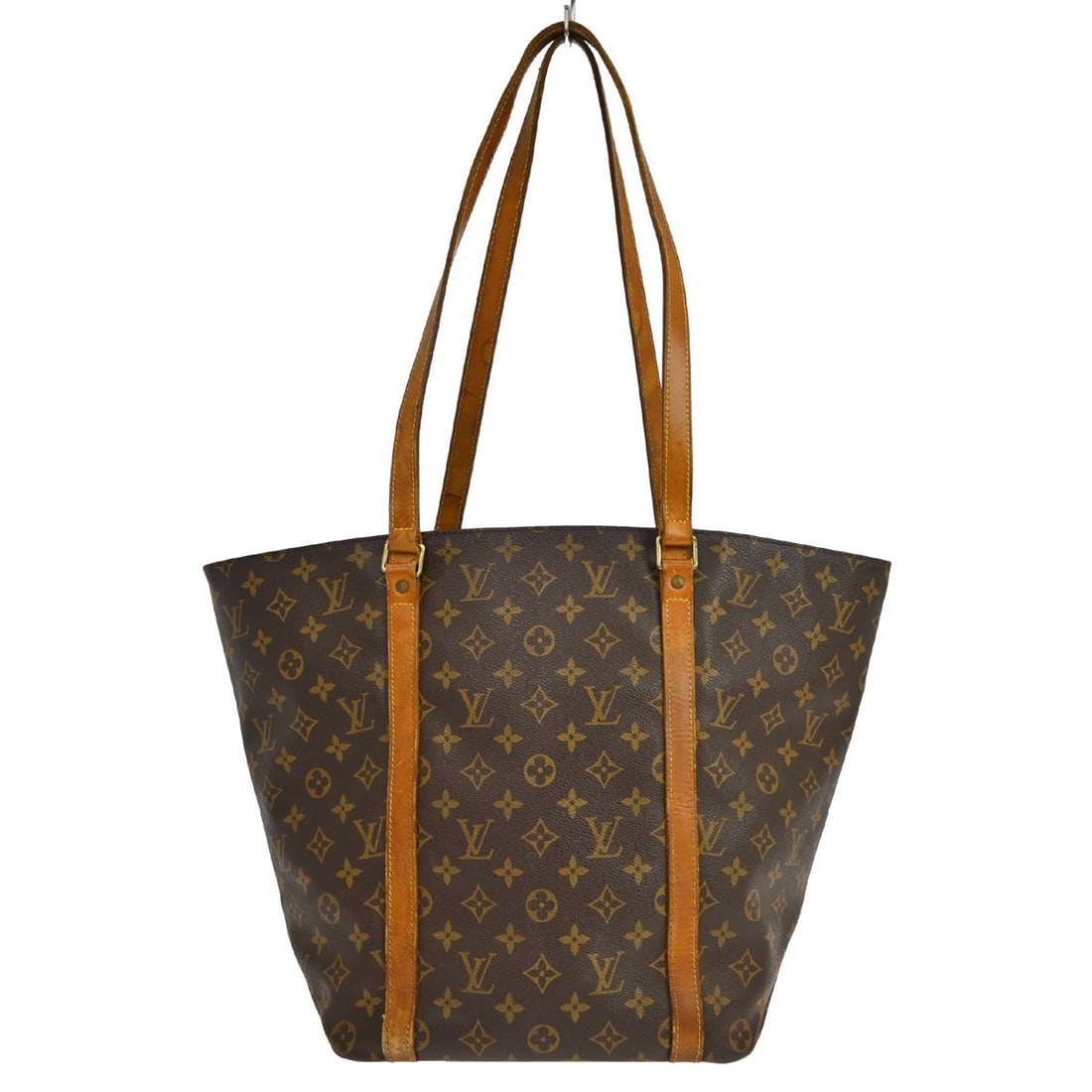 Louis Vuitton Monogram Sac Shopping Large Shoulder Tote Bag M51108: Louis Vuitton Monogram Sac Shopping Large Shoulder Tote Bag M51108 This Louis Vuitton Sac Shopping shoulder tote bag features the iconic monogram canvas leather exterior with beige double handles. Des