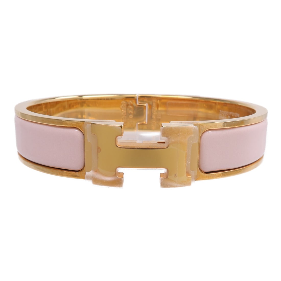Hermes Clic H Pink Enamel Bangle (1 of 10)