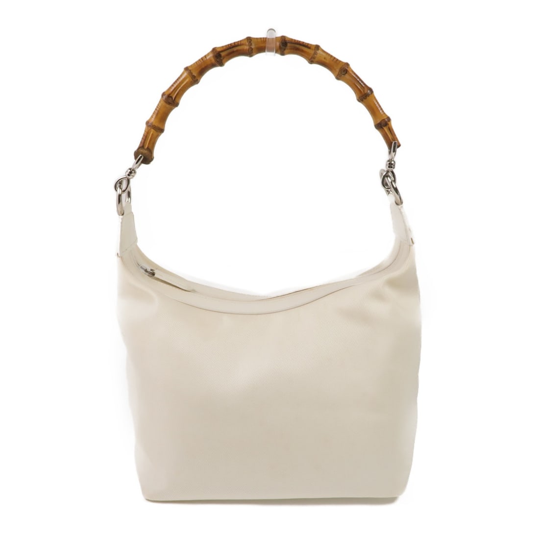 GUCCI White Canvas Handbag 000.1956 Made in Italy: GUCCI White Canvas Handbag 000.1956 Made in Italy This GUCCI handbag combines luxury with practicality, featuring a sleek white canvas exterior that adds a touch of elegance to any outfit. Designed fo