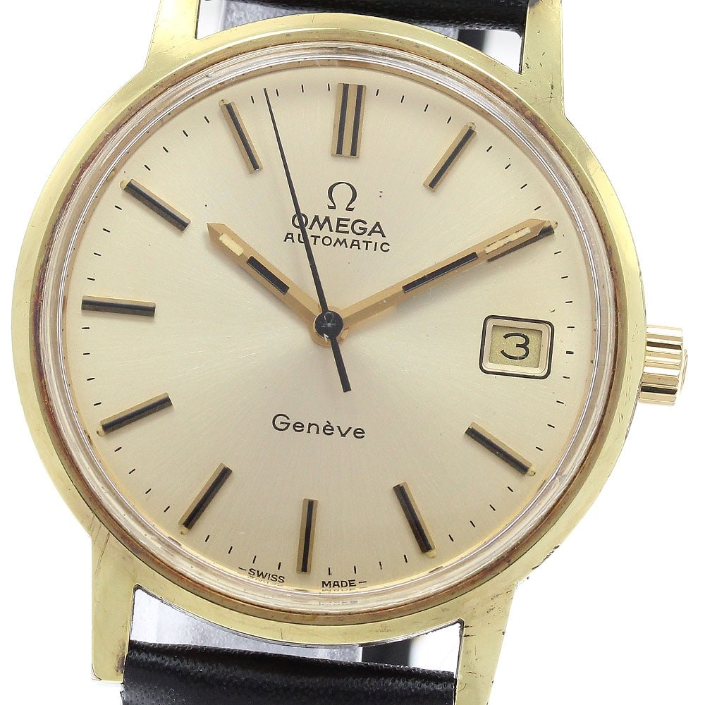 Omega Geneva Date Automatic Men's Wristwatch 166.0163 (1 of 9)
