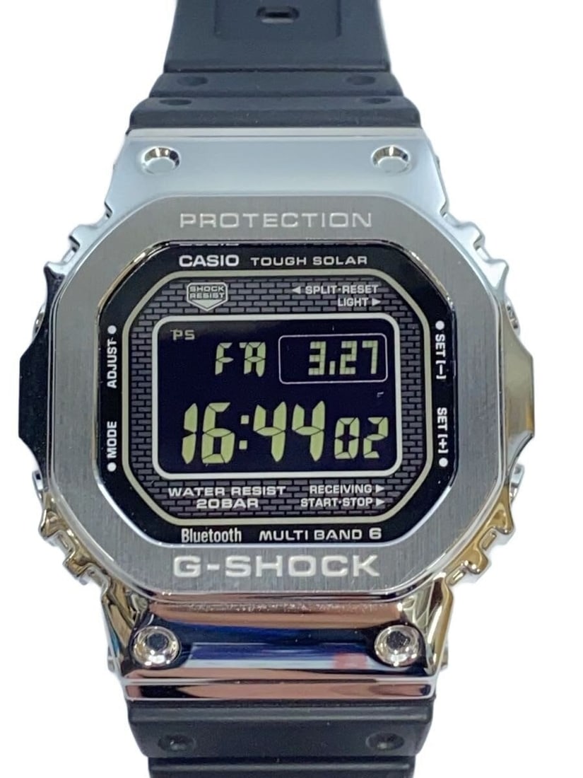 Casio G Shock GMW B5000 1JF Silver Rubber Wristwatch: Casio G Shock GMW B5000 1JF Silver Rubber Wristwatch This Casio G-SHOCK GMW-B5000-1JF men's wristwatch features a durable silver case with a rubber band. Made in Japan, it is designed for everyday wea