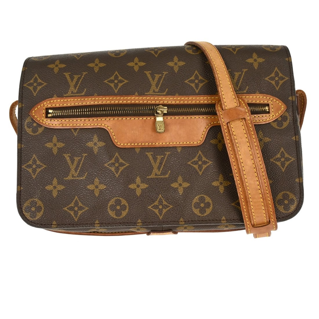Louis Vuitton Saint Germain 27 Monogram Canvas Shoulder Bag Brown: Louis Vuitton Saint Germain 27 Monogram Canvas Shoulder Bag Brown This Louis Vuitton Saint Germain 27 shoulder bag features the iconic monogram canvas leather exterior in brown, complemented by a brow