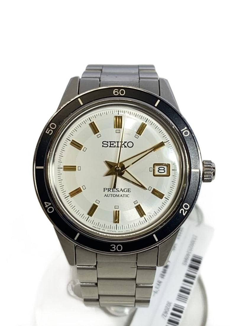 Seiko Presage Stainless Steel Men's Wristwatch SRPG03J1: Seiko Presage Stainless Steel Men's Wristwatch SRPG03J1 This SEIKO Presage 4R35-05A0/SRPG03J1 men's wristwatch features a classic design with a white dial and a stainless steel case and band. Made in 