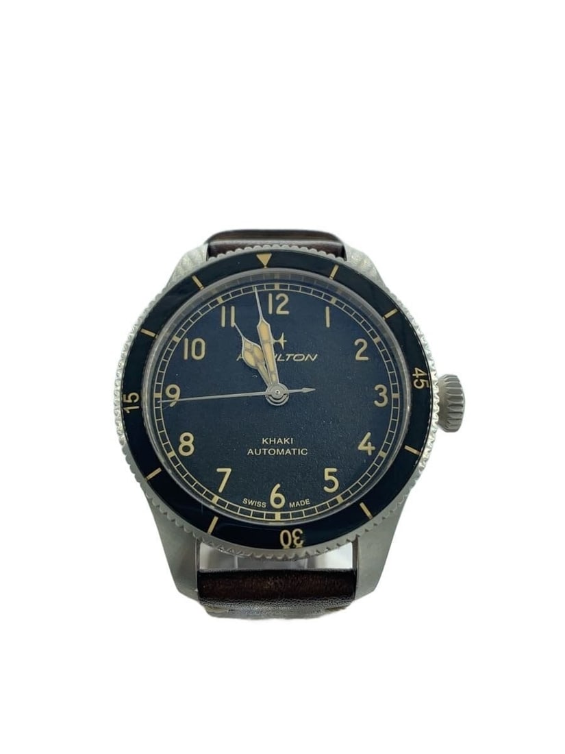 Hamilton Khaki Aviation Black Leather Men's Wristwatch (1 of 6)
