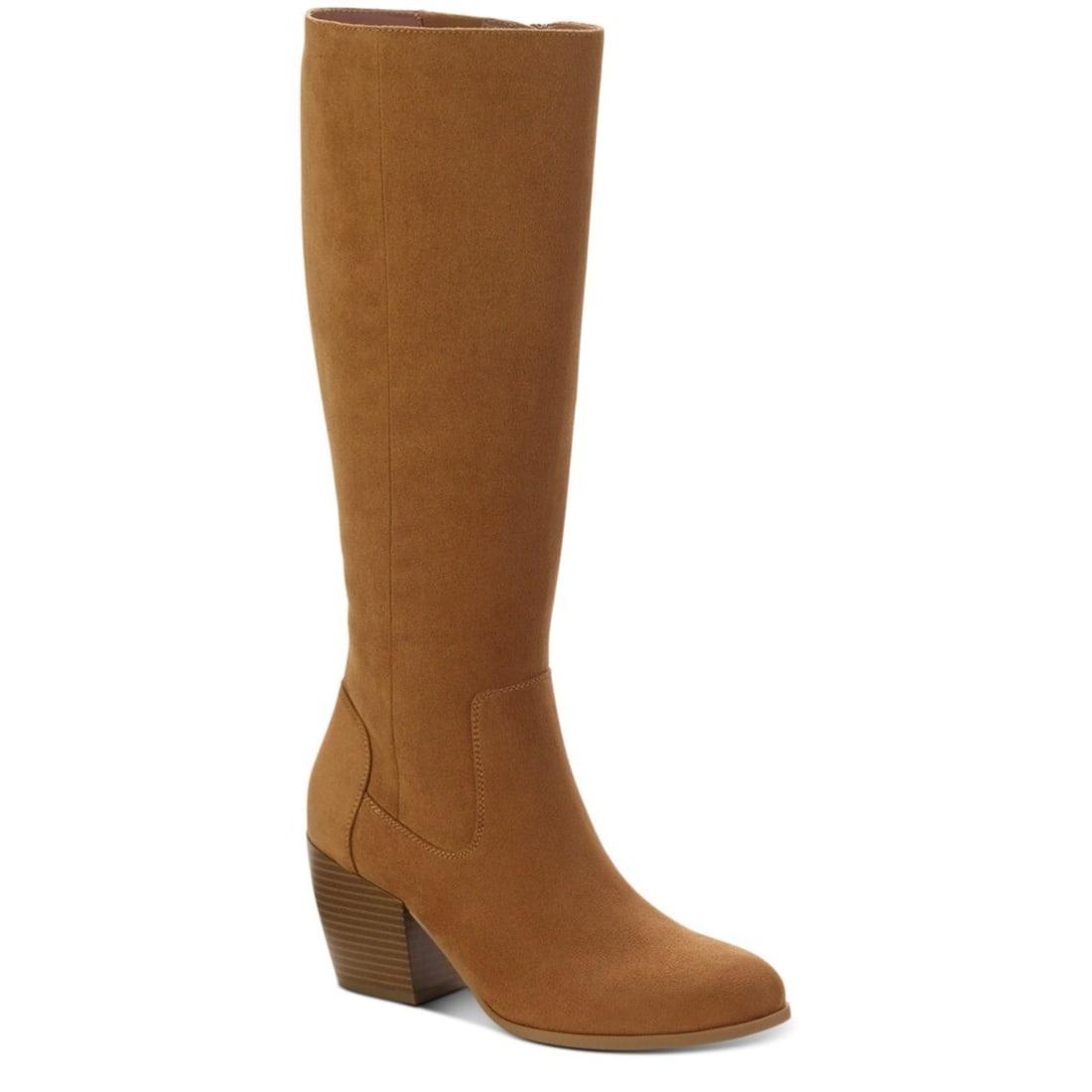 STYLE & CO Warrda Brown Knee High Block-Heel Dress Boots 6M (1 of 3)