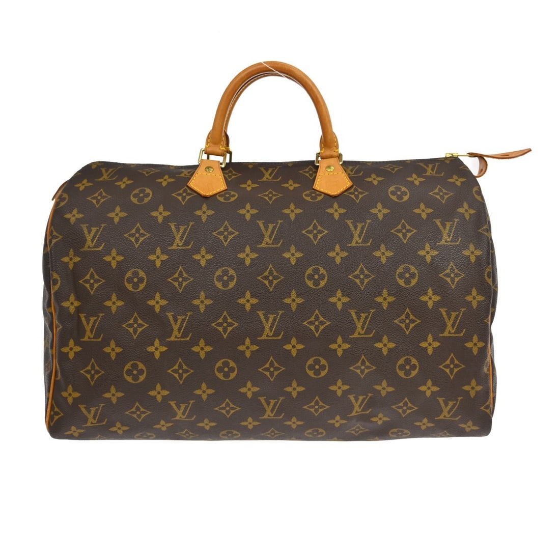 Louis Vuitton Speedy 40 Monogram Canvas Large Duffle Bag M41522: Louis Vuitton Speedy 40 Monogram Canvas Large Duffle Bag M41522 This Louis Vuitton Speedy 40 duffle handbag features the classic monogram canvas leather exterior in brown, complemented by double handl