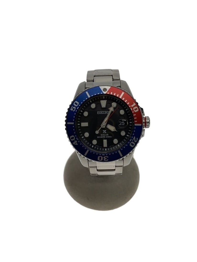 Seiko Prospex V157 0DF0 Black Stainless Steel Diver Watch (1 of 6)