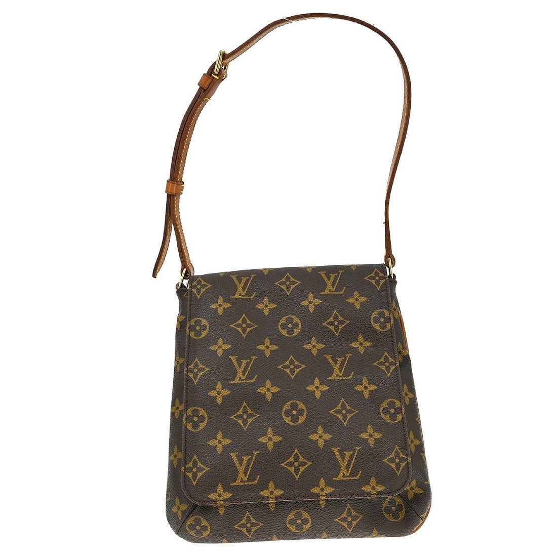 Louis Vuitton Musette Salsa Monogram Canvas Shoulder Bag Brown M51258: Louis Vuitton Musette Salsa Monogram Canvas Shoulder Bag Brown M51258 This Louis Vuitton Musette Salsa short shoulder bag features the iconic monogram canvas leather exterior and a brown colorway. The