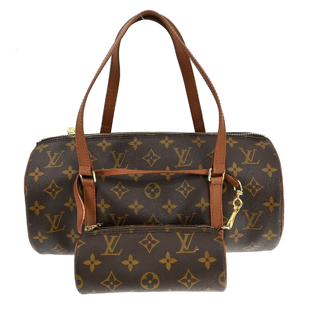 Louis Vuitton Papillon 30 Monogram Canvas Medium Brown Handbag: Louis Vuitton Papillon 30 Monogram Canvas Medium Brown Handbag This is a vintage Louis Vuitton Papillon 30 handbag crafted from iconic monogram canvas with brown leather double handles. The bag featur