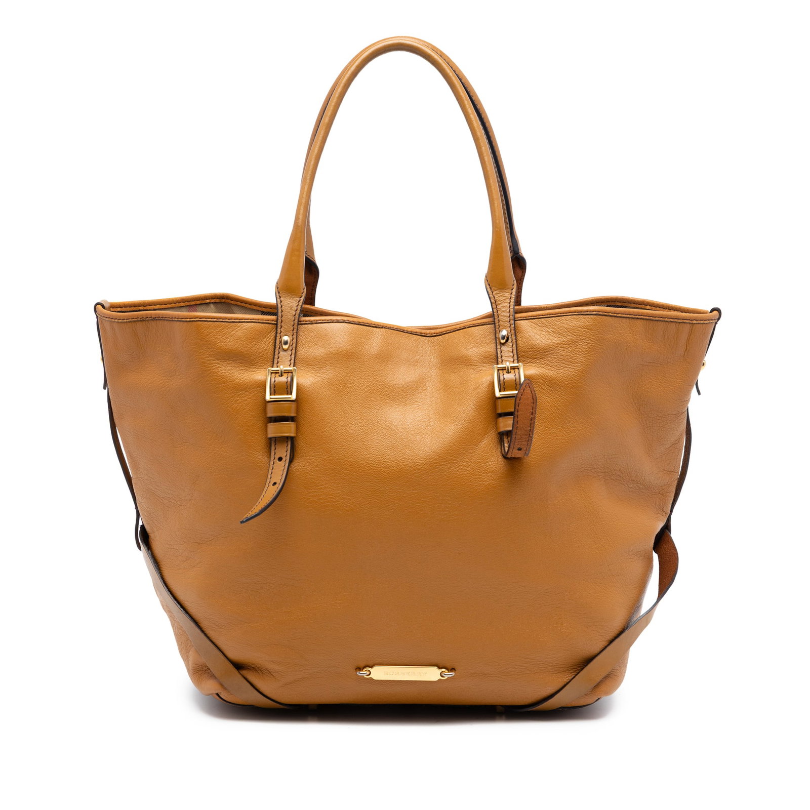Burberry Salisbury Brown Leather Tote with Belt Detail (1 of 7)