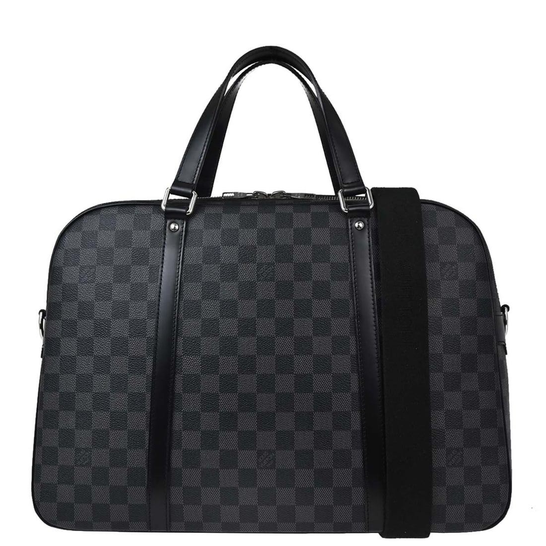 Louis Vuitton Jorn Damier Graphite Briefcase Handbag 2way: Louis Vuitton Jorn Damier Graphite Briefcase Handbag 2way This Louis Vuitton Damier Graphite Jorn Briefcase is a large, versatile 2-way handbag crafted from signature Damier canvas in black and gray. 