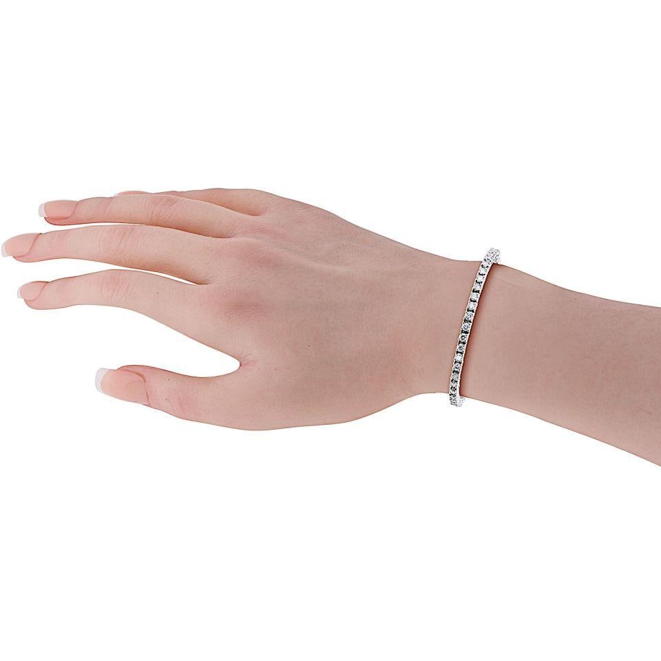 Diamond Tennis Bracelet in 14K White Gold 4.98 Carats - 4