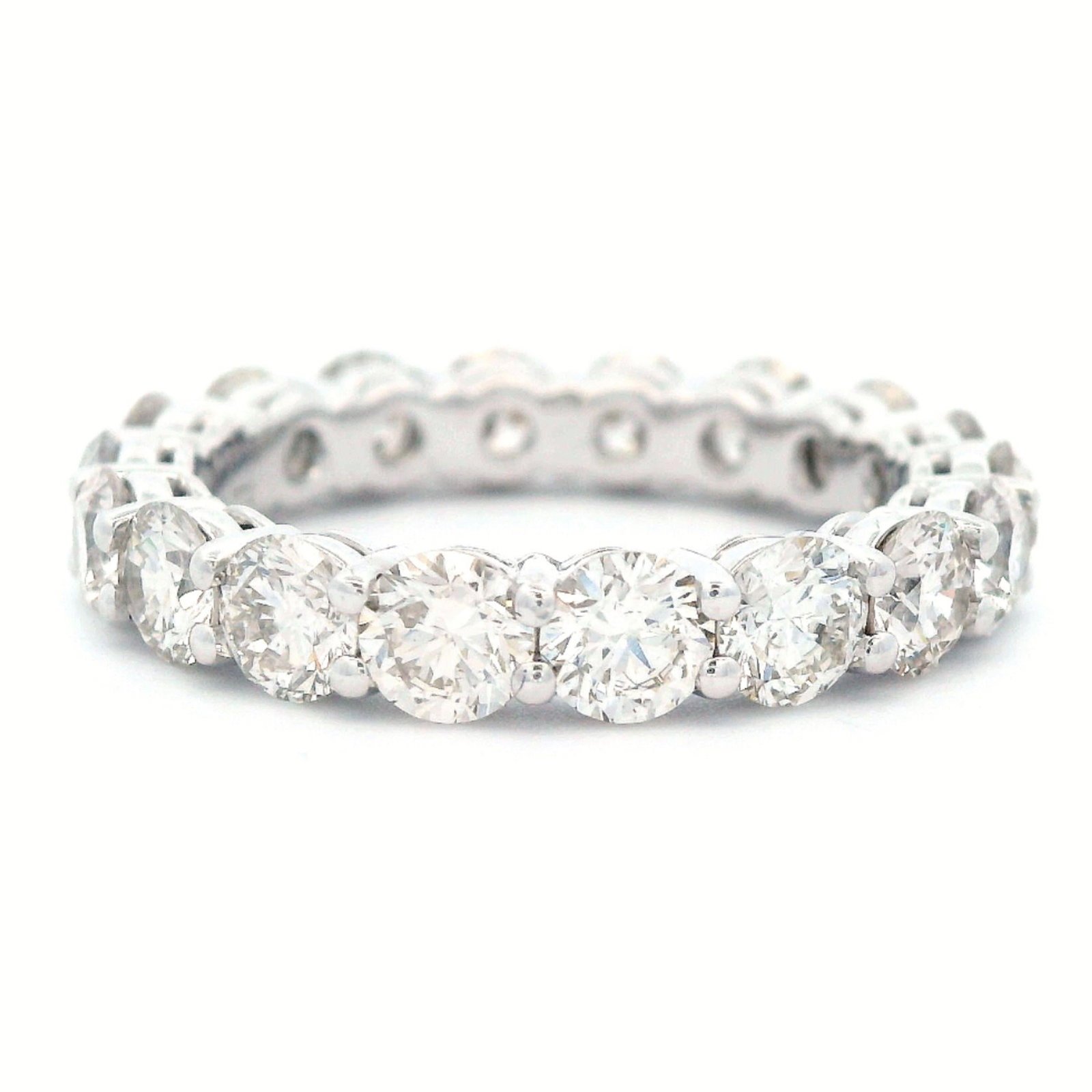 3.52ct Diamond Eternity Band 18k White Gold - 2