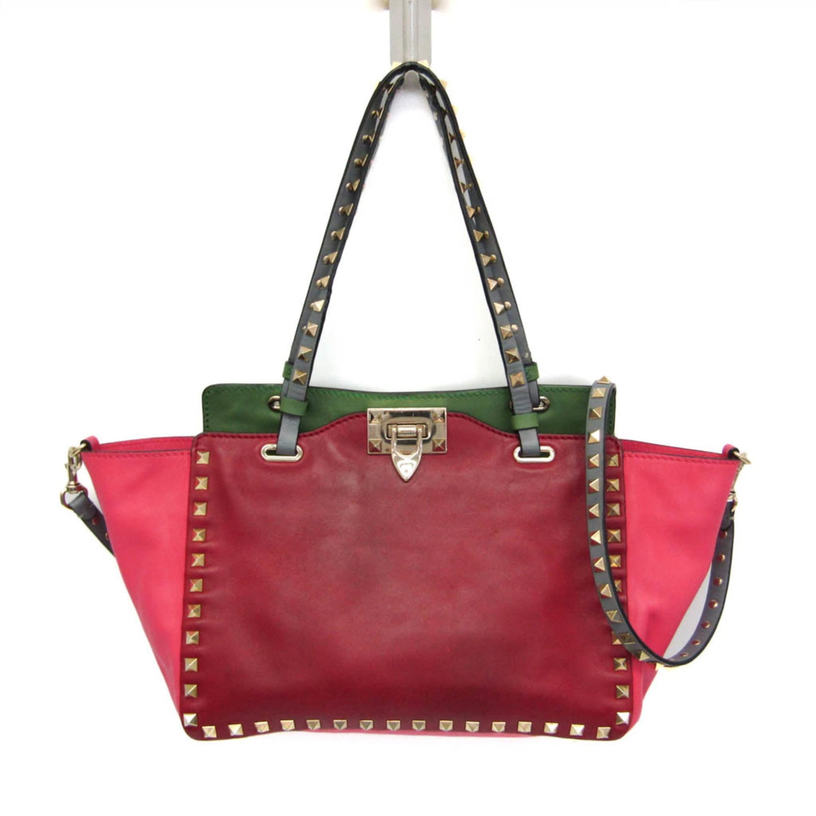 Rockstud Tote Bag Multicolour Leather by Valentino Garavani: Rockstud Tote Bag Multicolour Leather by Valentino Garavani This Valentino Garavani Rockstud Tote is crafted from soft multicolor leather and features the signature Rockstud detailing. Designed for wo