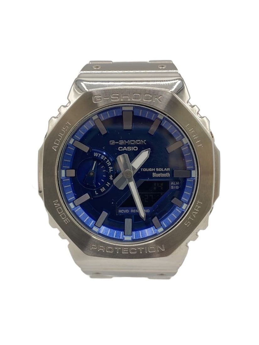 CASIO G-SHOCK GM-B2100AD-2AJF Blue Stainless Steel Wristwatch: CASIO G-SHOCK GM-B2100AD-2AJF Blue Stainless Steel Wristwatch This CASIO G-SHOCK GM-B2100AD-2AJF men's wristwatch features a blue stainless steel case and band. Designed for durability and style, it s