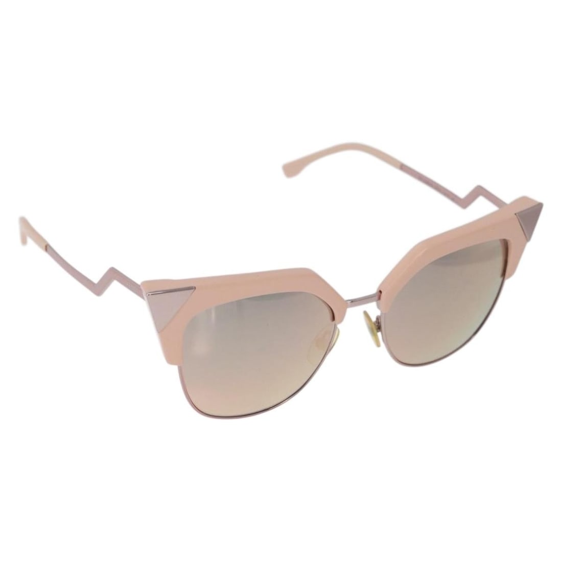 Pink Metal FENDI Women's Sunglasses Italian Designer Eyewear: Pink Metal FENDI Women's Sunglasses Italian Designer Eyewear These FENDI sunglasses feature a stylish metal frame in pink, designed specifically for women. Crafted in Italy, they offer both elegance a