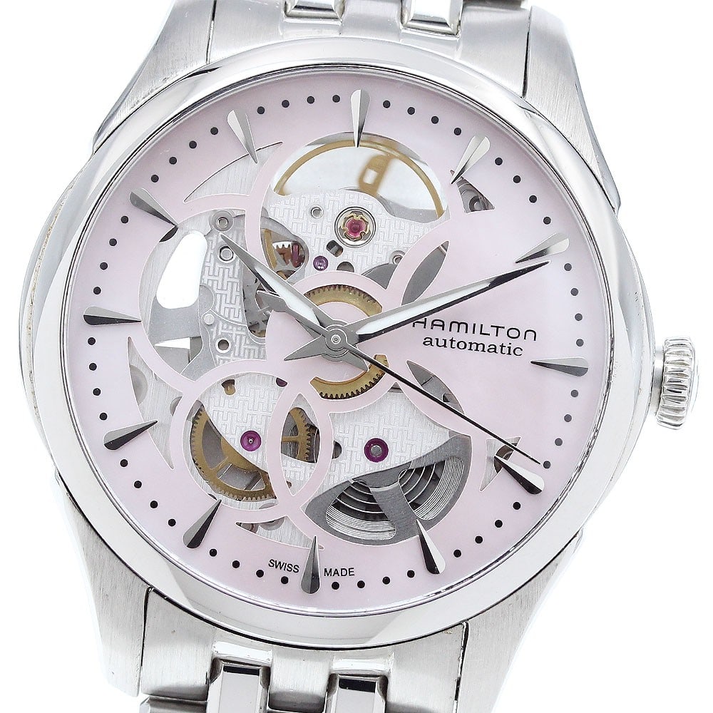 Hamilton Jazzmaster Pink Shell Automatic Ladies Watch H324050 H32405171 (1 of 6)