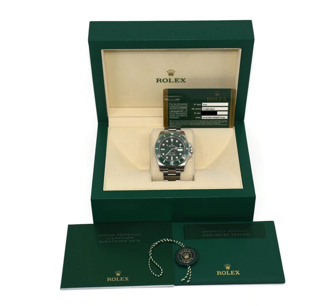 Rolex Submariner Hulk 116610LV Automatic Green Dial Watch - 6