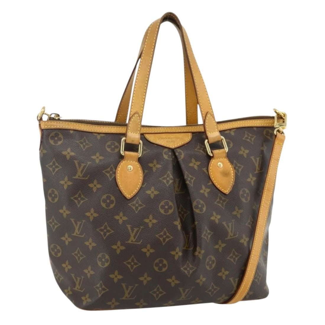 Louis Vuitton Palermo PM Monogram Canvas Tote with Shoulder Strap: Louis Vuitton Palermo PM Monogram Canvas Tote with Shoulder Strap This Louis Vuitton Palermo PM Tote Bag features the iconic Monogram Canvas exterior and is designed for women. The bag offers a spacio