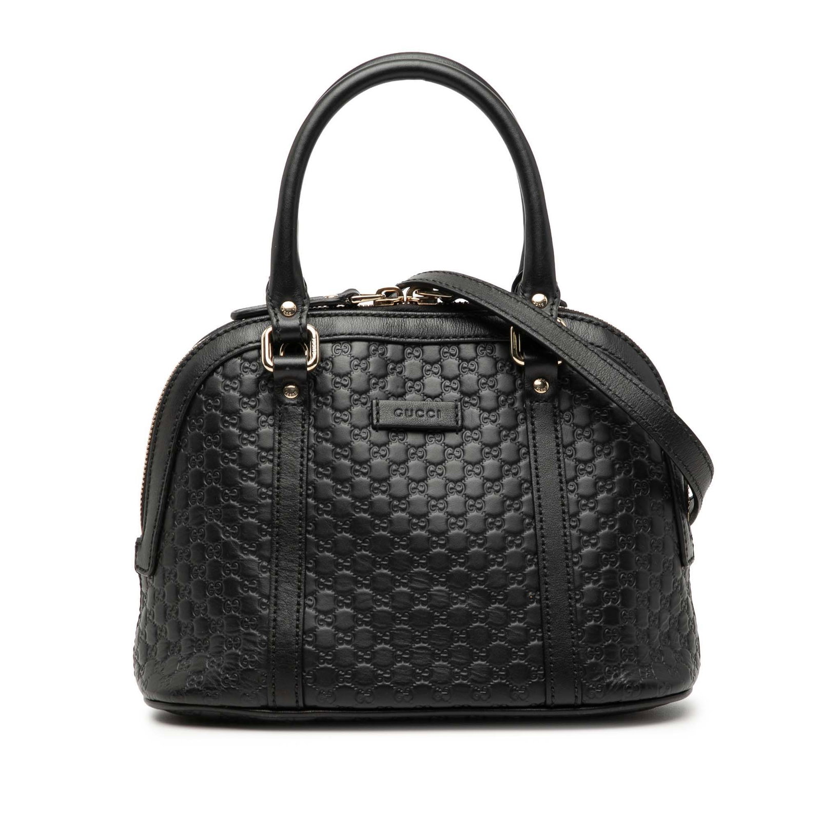 Blue Leather Mini Dome Bag Gucci Microguccissima with Strap: Blue Leather Mini Dome Bag Gucci Microguccissima with Strap This Gucci Mini Microguccissima Dome Satchel features a blue leather body with rolled leather handles and a detachable flat leather strap. T