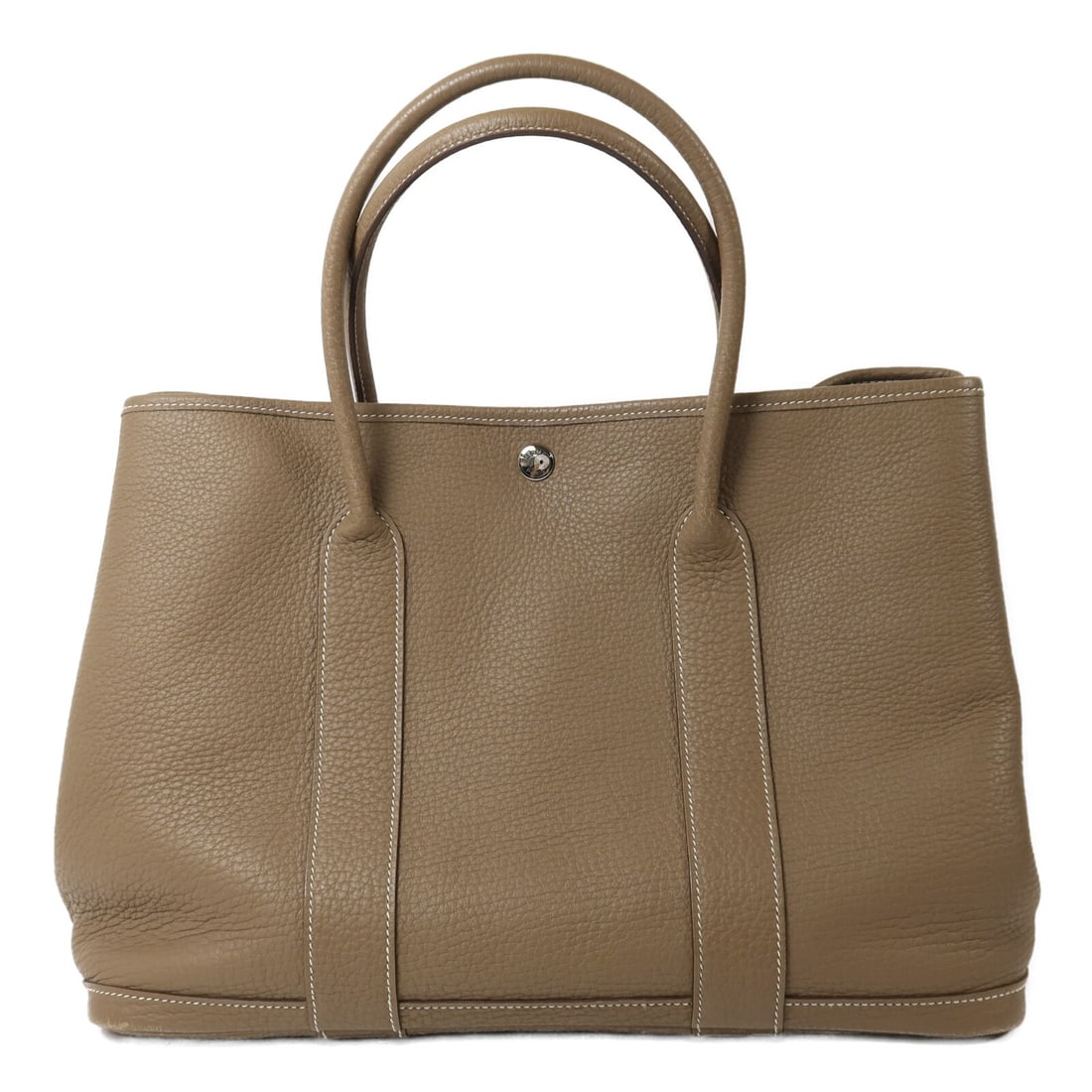 Hermes Garden Party PM Etoupe Taurillon Clemence Leather Tote (1 of 16)