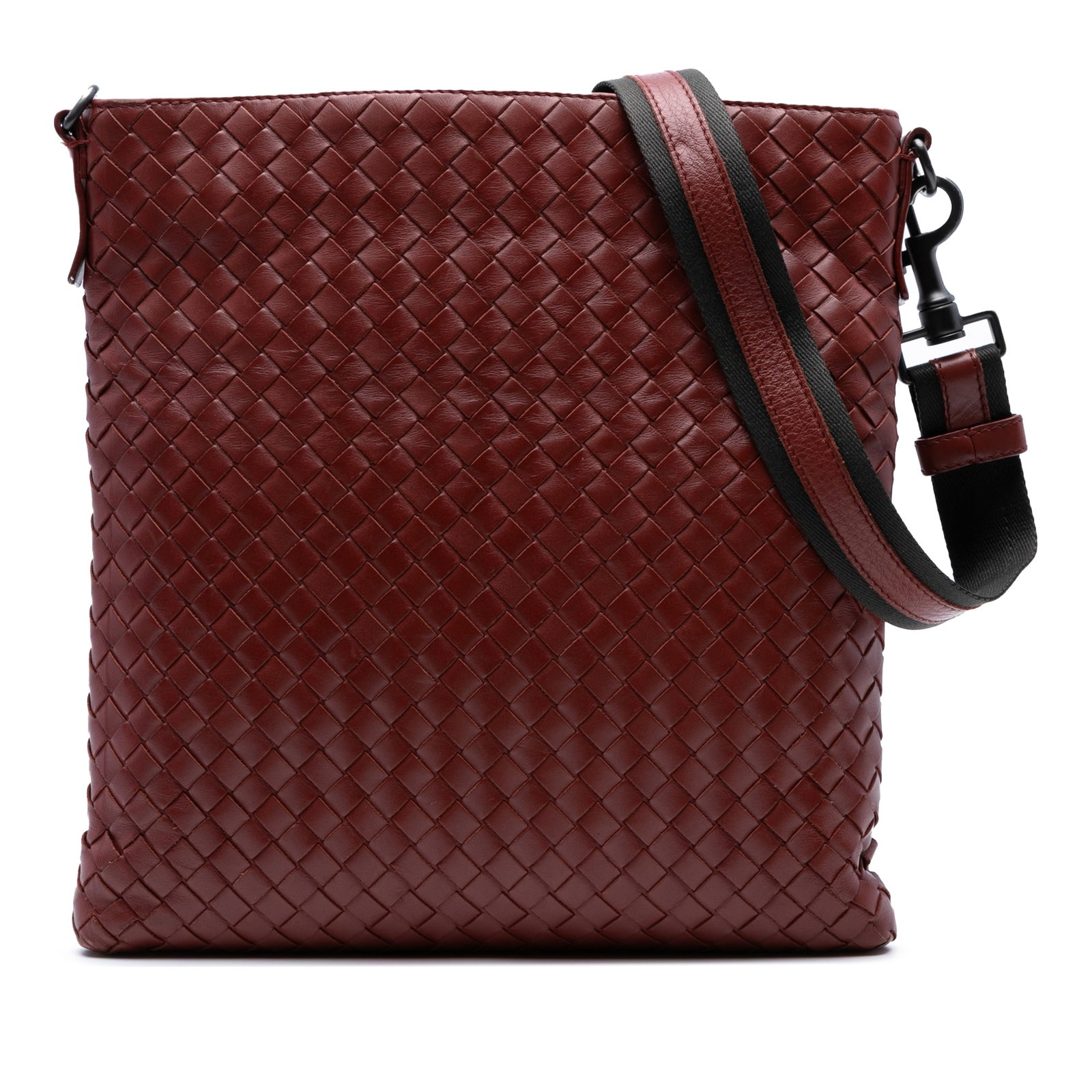 Bottega Veneta Red Nappa Intrecciato Leather Crossbody Bag (1 of 7)