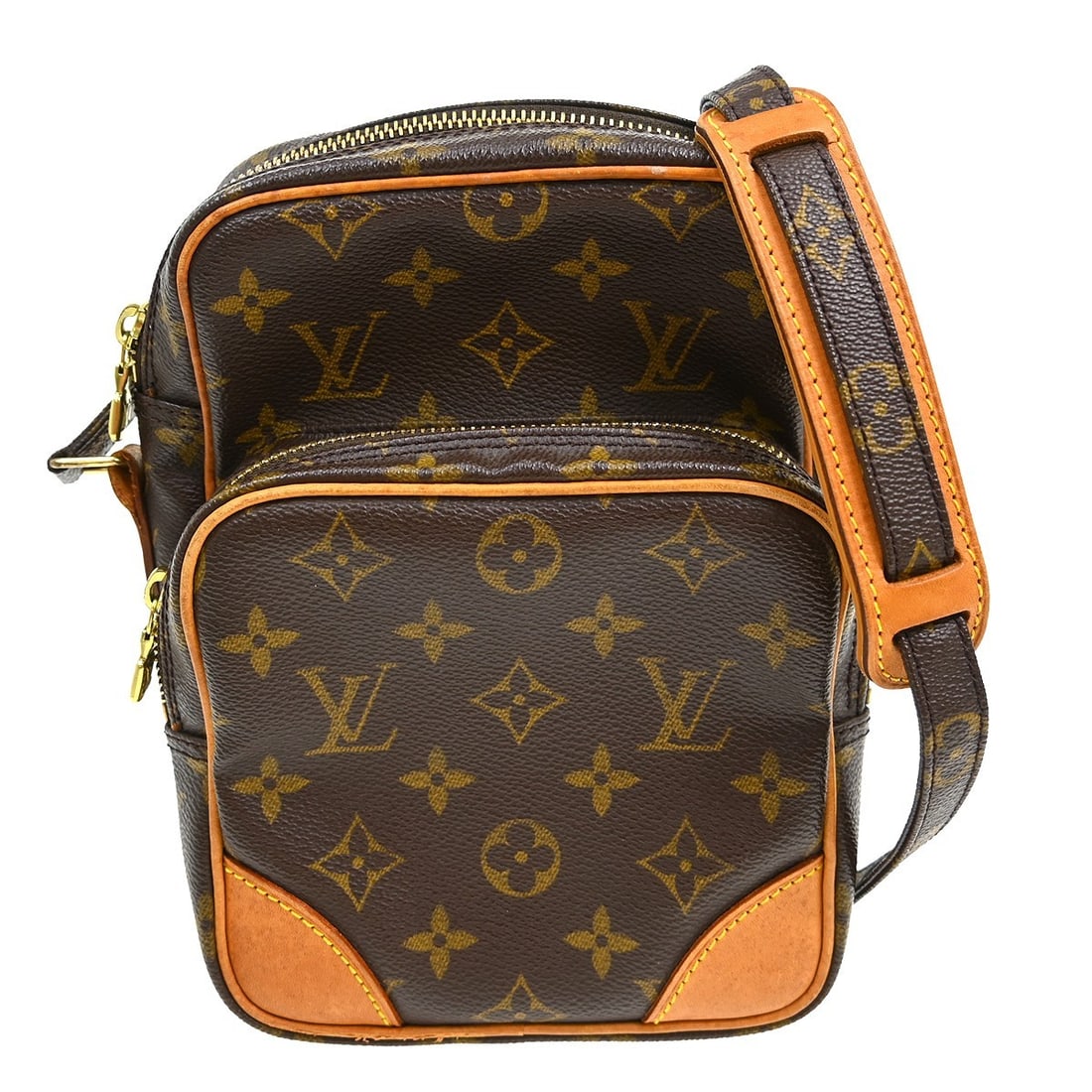 Louis Vuitton Amazone Monogram Crossbody Bag M45236: Louis Vuitton Amazone Monogram Crossbody Bag M45236 This is a vintage Louis Vuitton Amazone crossbody shoulder bag featuring the iconic monogram canvas leather exterior. The bag is medium-sized and de