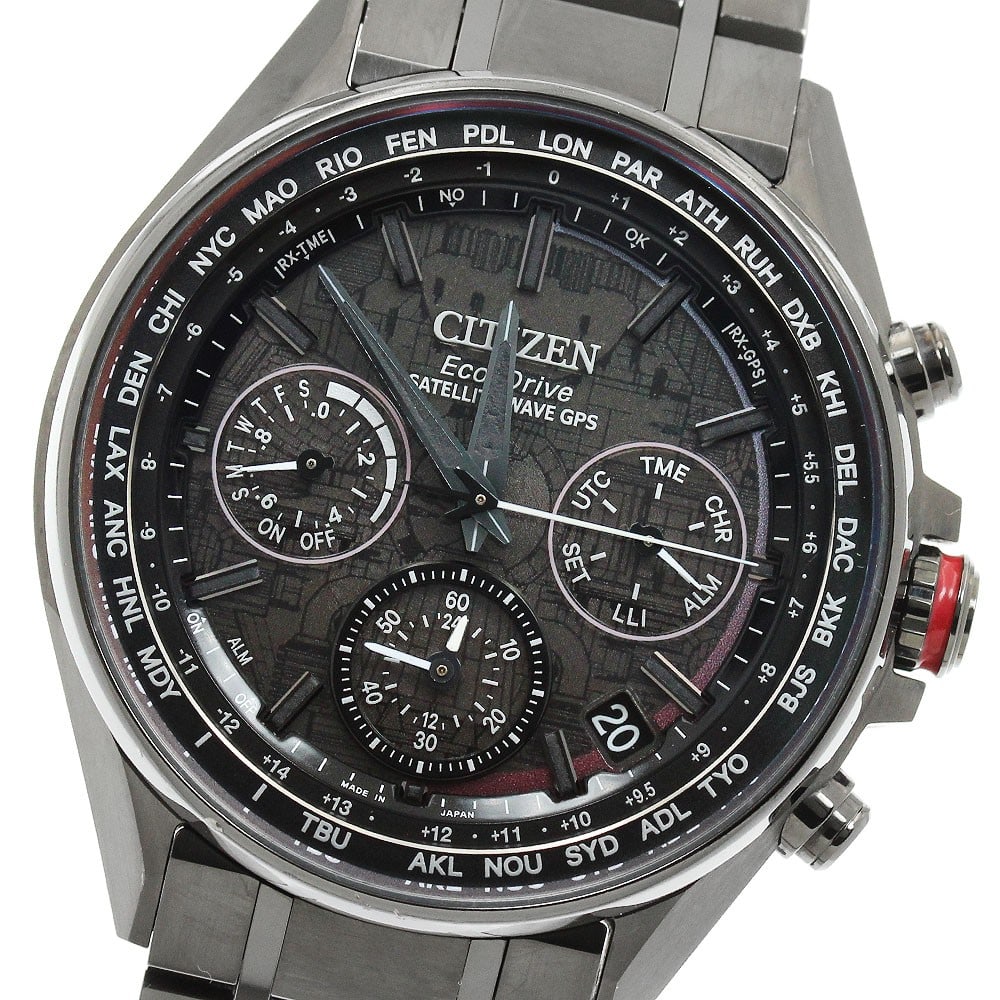 Citizen Attesa Darth Vader Titanium Solar Radio-Controlled Wristwatch: Citizen Attesa Darth Vader Titanium Solar Radio-Controlled Wristwatch This is a pre-owned CITIZEN Attesa Star Wars Darth Vader Model men's wristwatch, reference CC4006-61E/F950-T025536. The watch feat