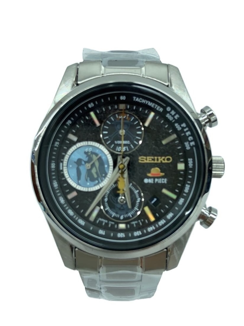 Seiko One Piece 25th Anniversary Black Men's Wristwatch 7T92-HDN0: Seiko One Piece 25th Anniversary Black Men's Wristwatch 7T92-HDN0 This SEIKO x ONE PIECE 25th Anniversary Model 7T92-HDN0 men's wristwatch is a special collaboration piece, featuring a black case and 