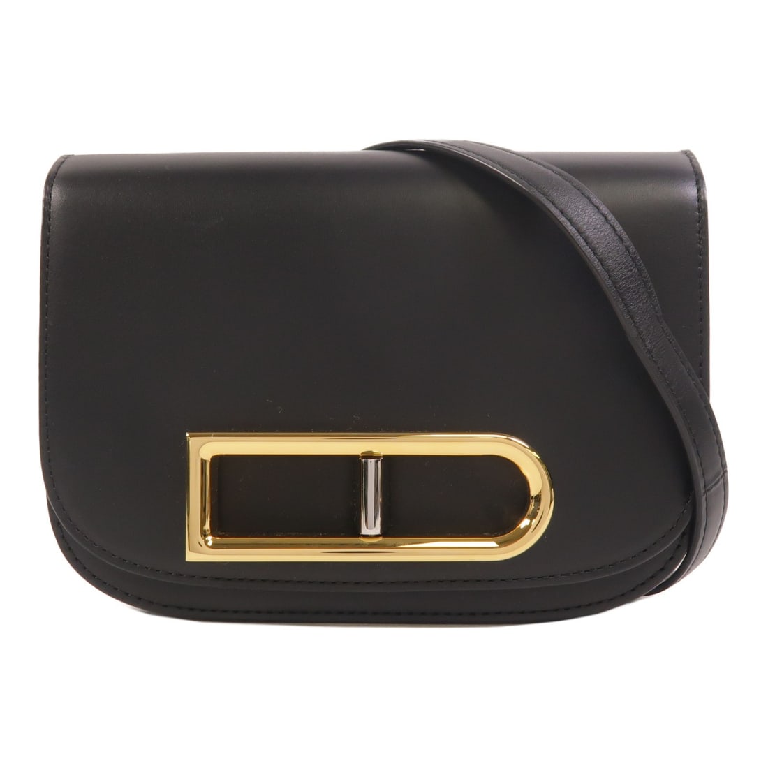 Delvaux Lingot Small Black Calfskin Shoulder Bag GHW (1 of 16)